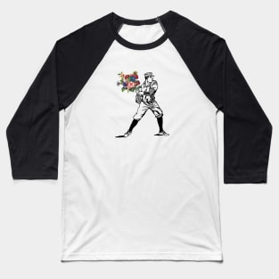 Baseball & Flowers Baseball T-Shirt